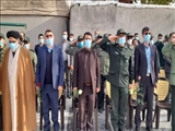 گلباران مزار شهدا در هفته بسیج