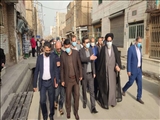 بازدید مجید درویشی  فرماندار شهرستان ورامین به همراه جمعی از مسئولین از  منطقه خیرآباد کوچه بانک تجارت 
