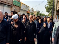 حضور بخشدار مرکزی ورامین در مراسم تشییع و تدفین شهید ابوالحسنی در روستای باغخواص